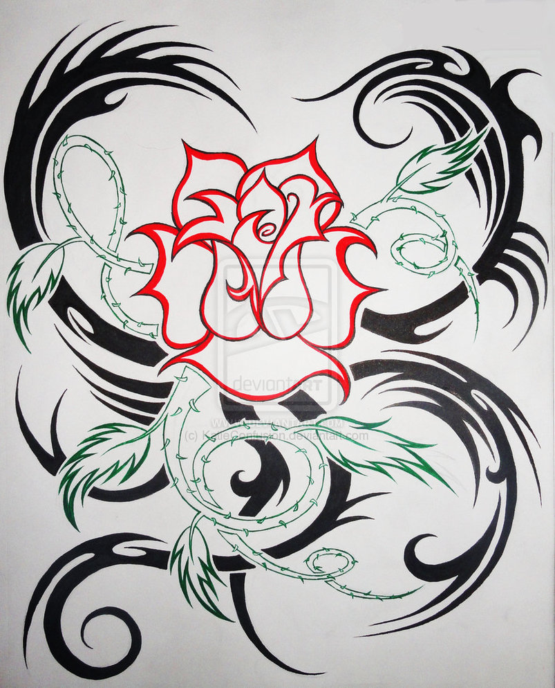 sort sorts tattoo tribal  rose  tattoo 1