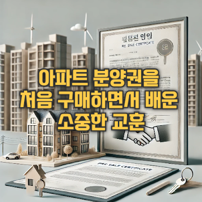 아파트 분양권을 처음 구매하면서 배운 소중한 교훈