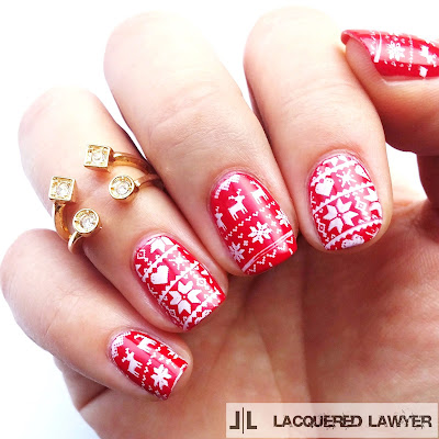 Holiday Sweater Nail Art