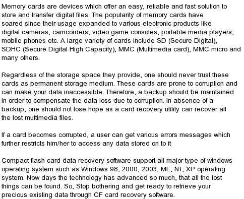 Data Recovery Freeware XD Memory Card