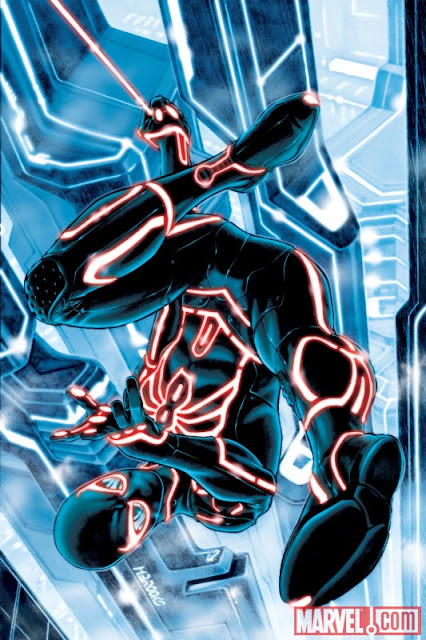 Marvel Comics - Amazing Spider-Man #651 TRON Legacy Variant Cover featuring Spider-Man by Mark Brooks