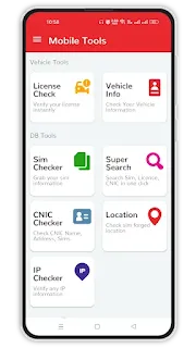 Mobile tool app