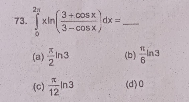 Class 12 | Integration | IITJEE |  0 yo 2 pi xln(3+cosx3-cosx)dx