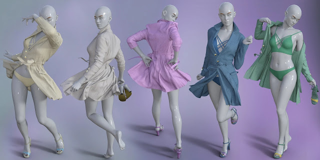 Revolutionize Your 3D Wardrobe with dForce BRZ Belted Dress