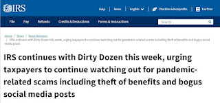 IRS continues with Dirty Dozen this week
