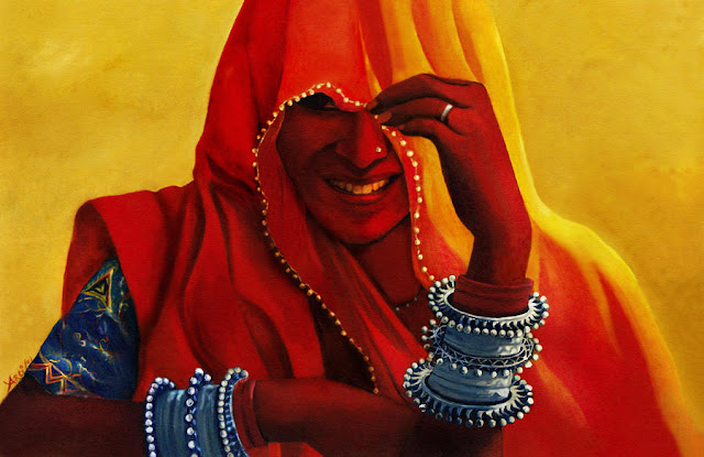 50 Most Beautiful Indian Women Paintings of All Times