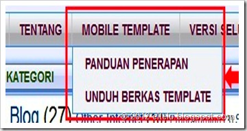 Sub Menu (Pull Down Menu) Pada Tab Menu Standar Blogger