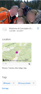 Example of Auto-Generated  Metadata - Location and  Image Tagging