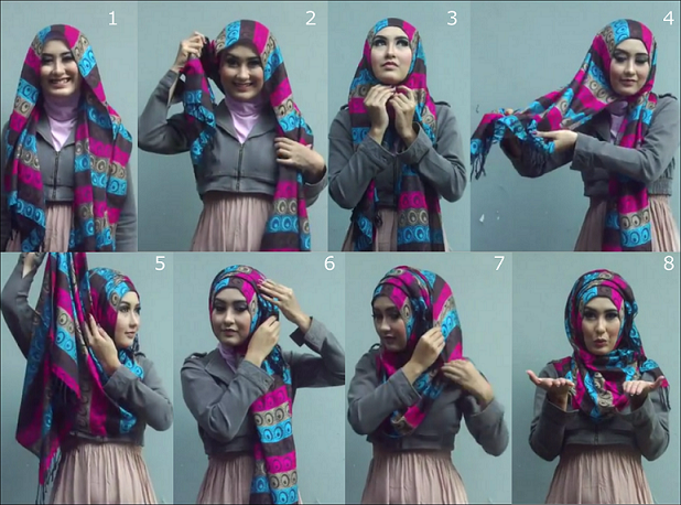 tutorial hijab pashmina