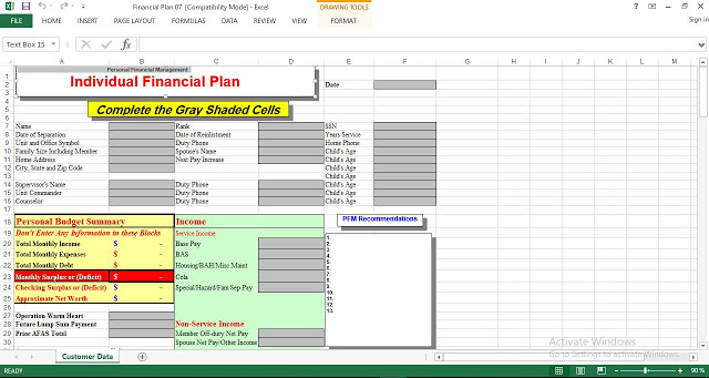 Personal Financial Management Plan Template