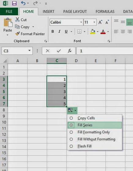 excel cell number 1 of C3