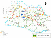 Peta Provinsi Jawa Timur Serta Jalan Nasional Dan Jalan Daerah