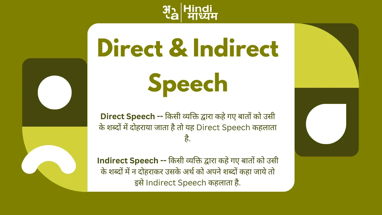 direct and indirect speech in hindi