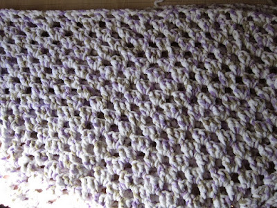 yarn, Bernat Baby Blanket, crochet, granny rectangle