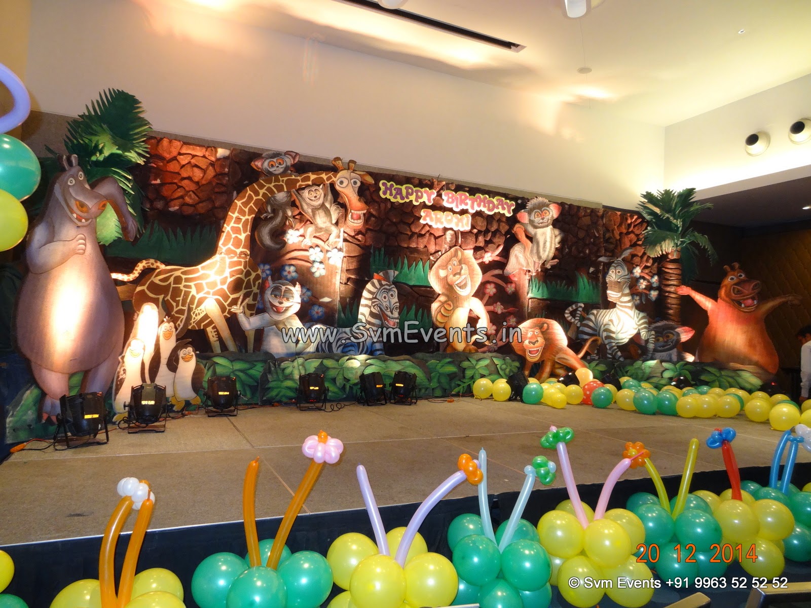 Svm Events : Madagascar theme 3D for 1st Birthday Party ...