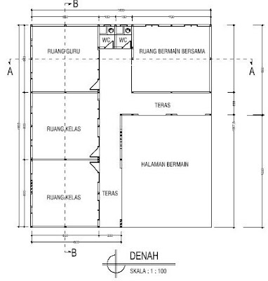 Desain Bangunan Gedung Taman Kanak Kanak PENATAAN 