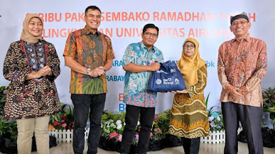  Semarak Ramadan, BNI dan UNAIR Berkolaborasi Bagi 1.000 Paket Sembako