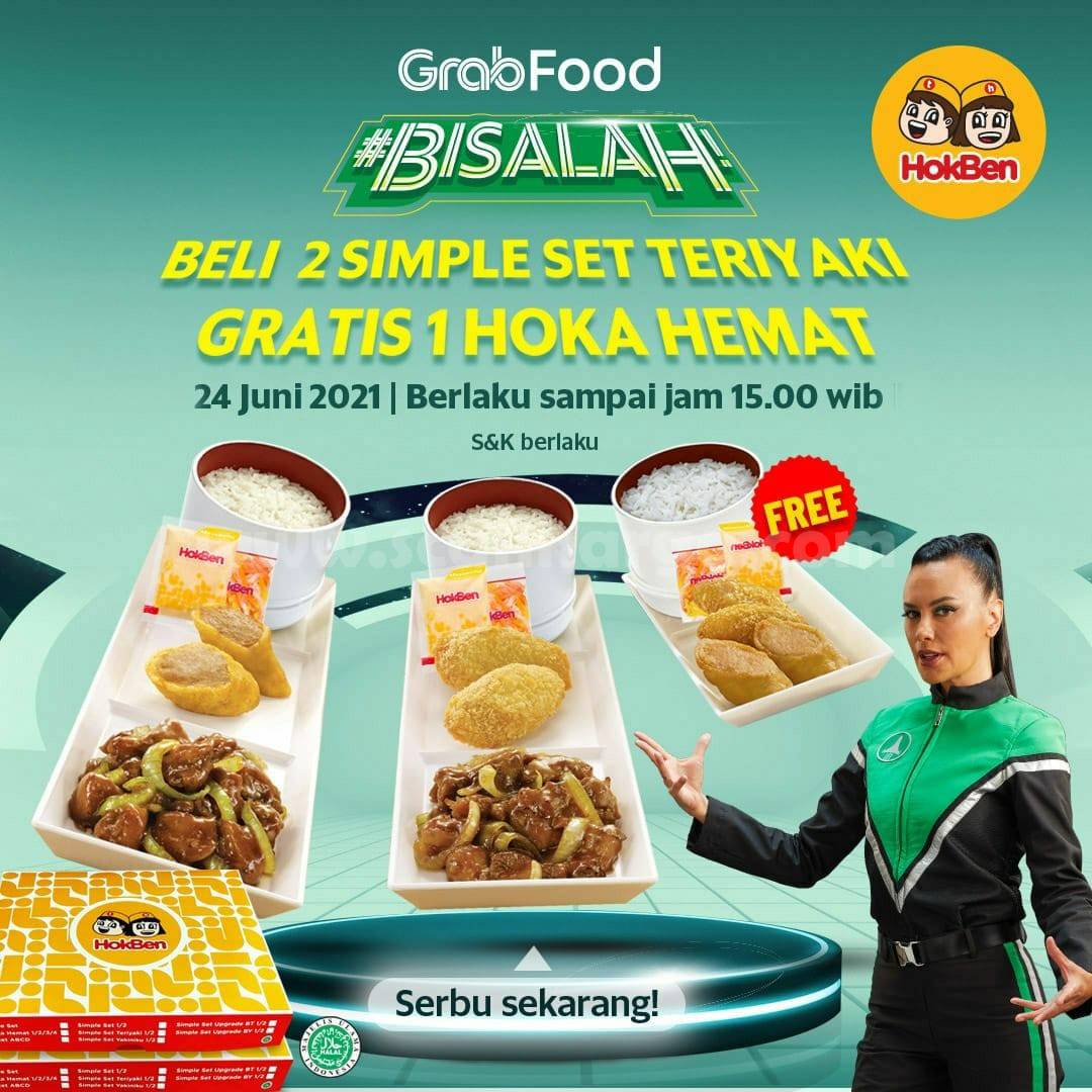 HOKBEN Promo Gratis Hoka Hemat Bareng GRABFOOD