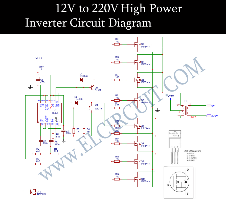 12V to 220V inverter  DC to AC voltage inverter  TL494  