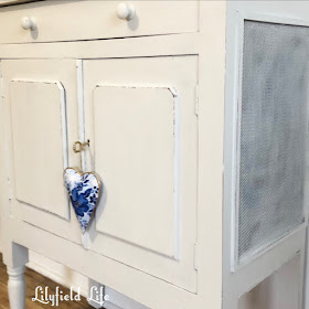 white painted vintage meat safe, Lilyfield Life