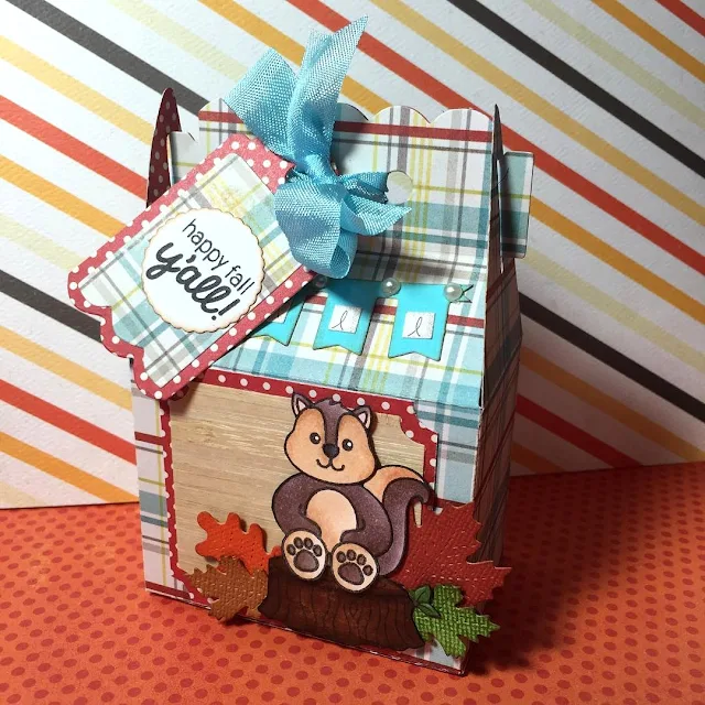 Sunny Studio Stamps: Woodsy Creatures Chipmunk Gift Box by Sarah Corkrey-Elliott