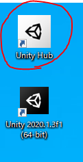 Unity Hub ユニティ インストール 導入 手順 方法 Install Setup ショートカット デスクトップ Desktop Shortcut icon アイコン