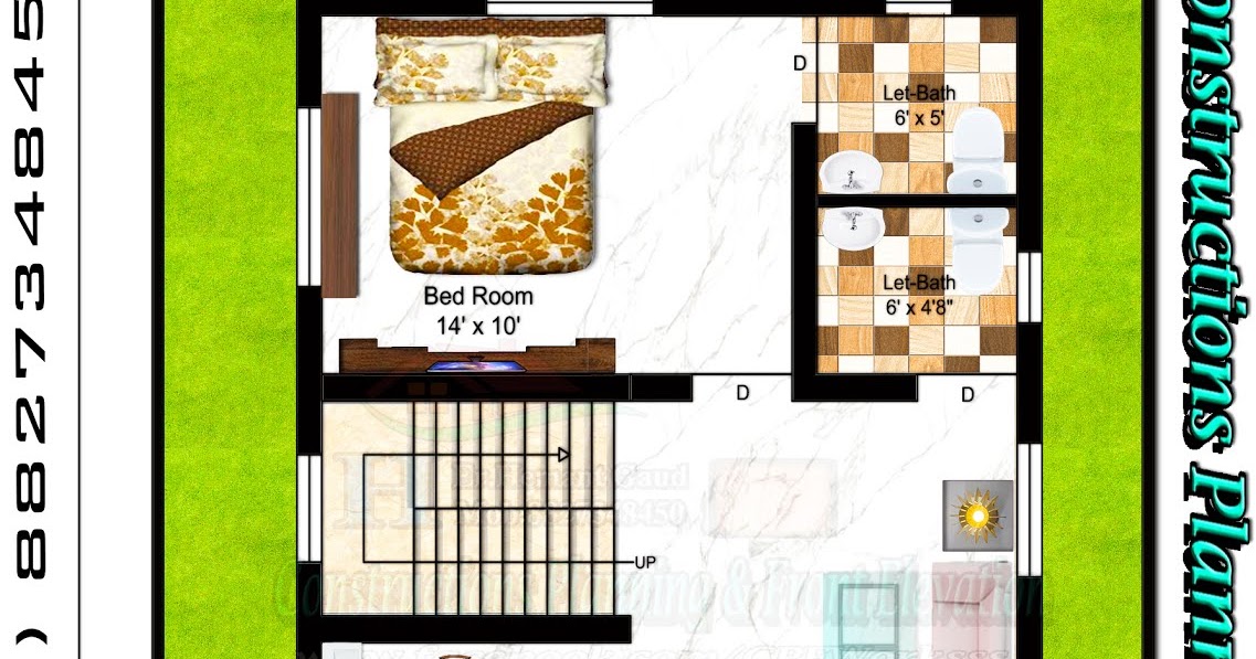 1 BHK House Plan