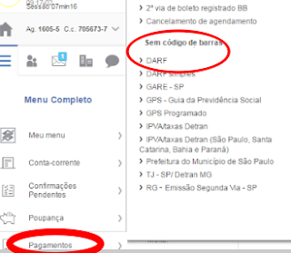 Como fazer para pagar DARF no Banco do Brasil