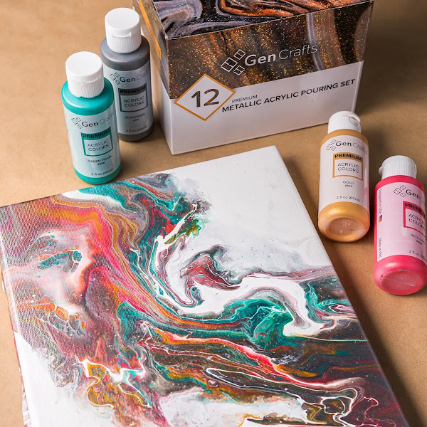 Metallic Acrylic Pour Paint by GenCrafts