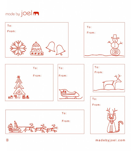 Printable Gift Tags from Made By Joel Have you started your Christmas 