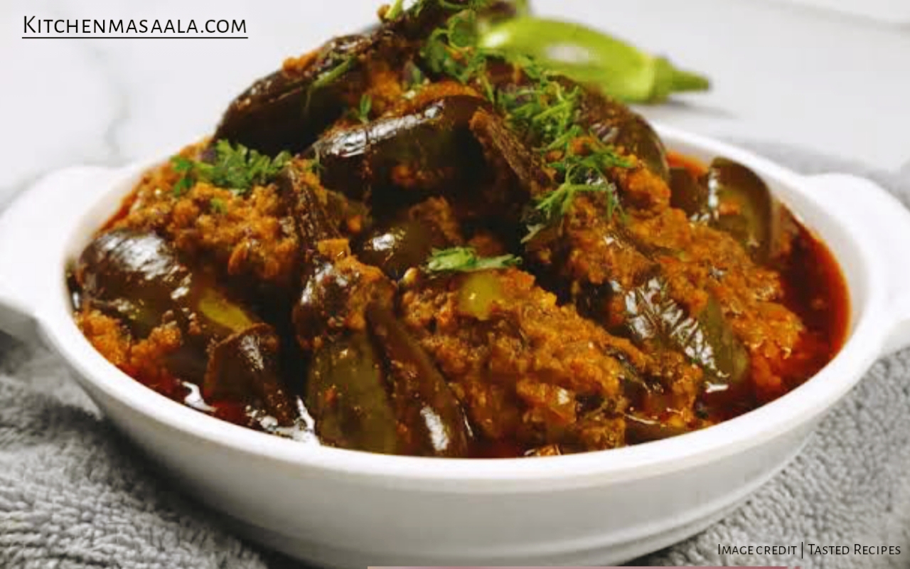 मसालेदार चटपटी बैंगन की सब्जी रेसिपी || Masala Baingan sabji recipe in Hindi, Baingan sabji image, बैंगन सब्जी फोटो, kitchenmasaala