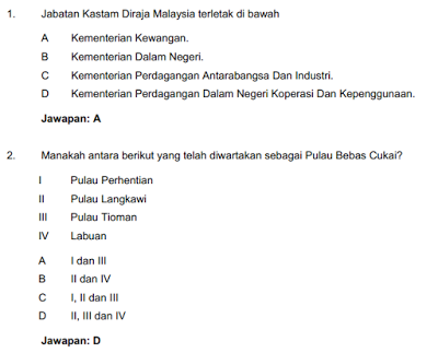 Soalan Pengetahuan Am Malaysia 2020