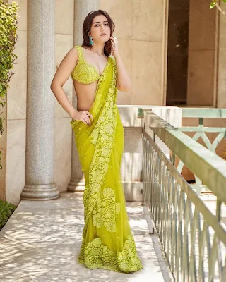 Actress Rashi khanna stunning looks in saree photoshoot