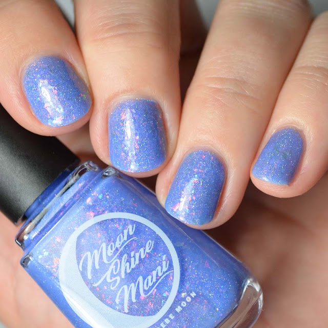 periwinkle nail polish with flakies