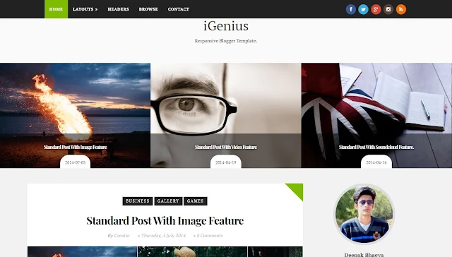 iGenius Blogger Template