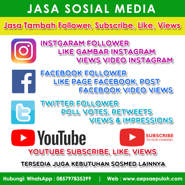 Jasa Tambah Follower, Subscribe Youtube Instagram Facebook