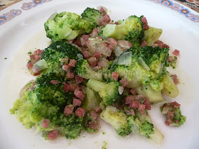 brócoli con jamón