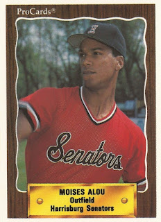 Moises Alou 1990 Harrisburg Senators card