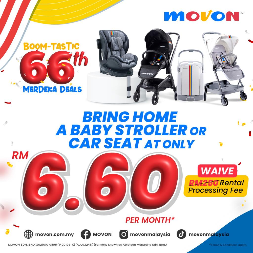 Movon Stroller dan Car Seat Promosi Rental Merdeka