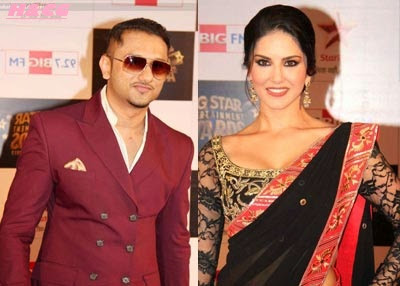 Sunny Leone Hot Photos With Bollywood Singer Honey Singh