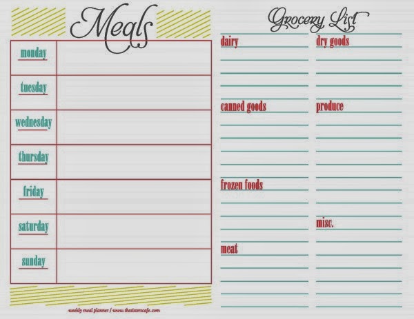 The Bluest Muse: Meal planning prep