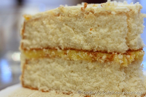 vanilla cake lemon curd