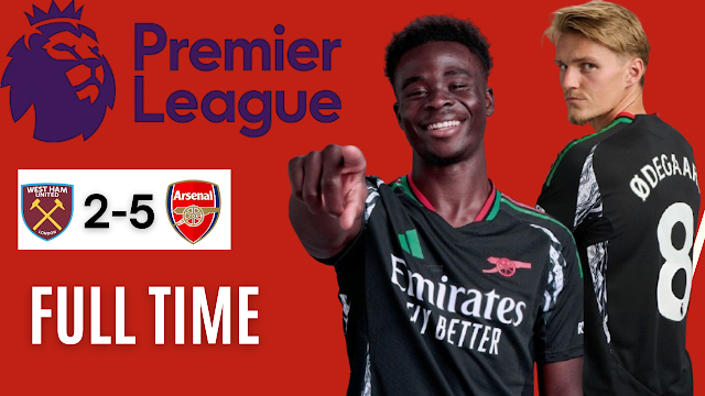 WESTHAM 2-5 ARSENAL 
