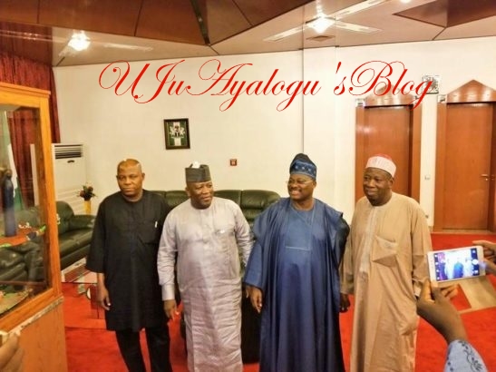 Photos Of PDP Governors As They Depart Nigeria To Visit Buhari In UK