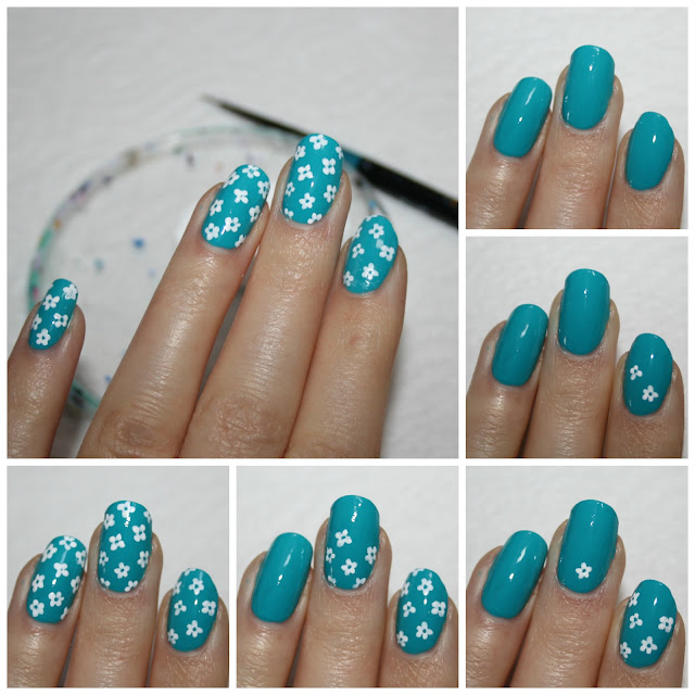 Simple Flower Nail Art