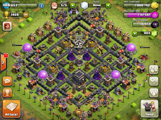 Kumpulan Base Farming TH9 Clash Of Clans Terbaru 2016 