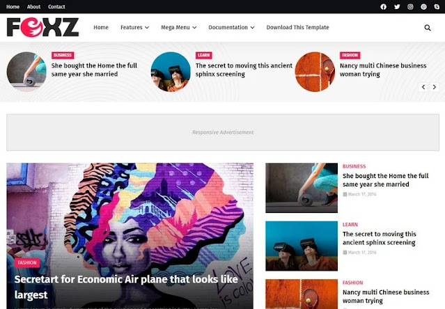 Foxz Blogger Template