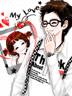  Gambar  Animasi  Korea I Love  You  Anime Cinta Sejati Couple 