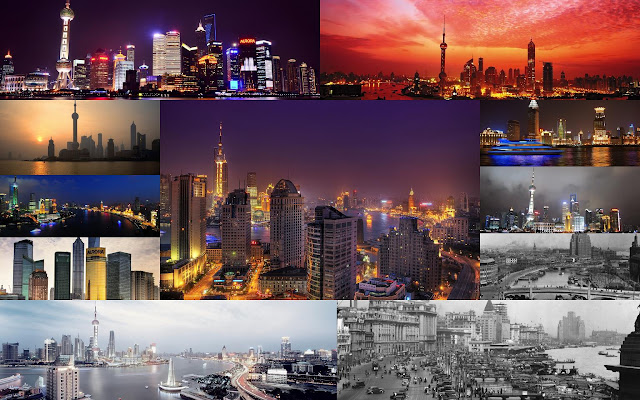 Collage Shanghai, China - Paisajes de Ciudades