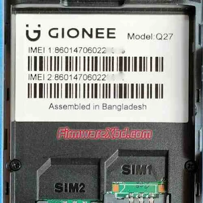 Gionee Q27 Flash File MT6261